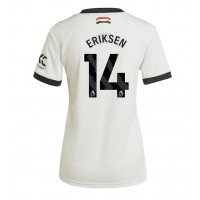 Camisa de Futebol Manchester United Christian Eriksen #14 Equipamento Alternativo Mulheres 2024-25 Manga Curta